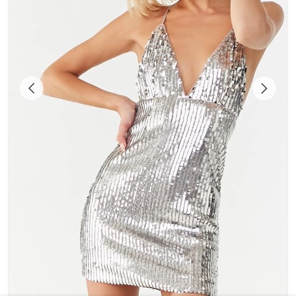 Forever 21 Dresses & Skirts - Silver Sequin Dress